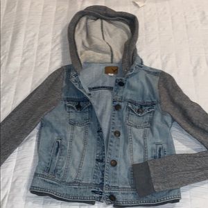 Jean and hoodie jacket